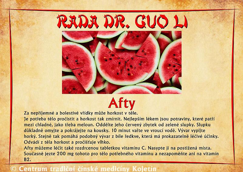 Právě si prohlížíte RADA DR. GUO LI – AFTY