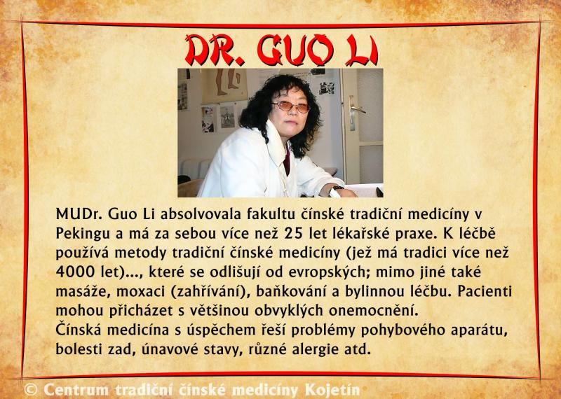 Právě si prohlížíte DR. GUO LI