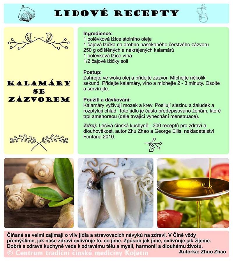Právě si prohlížíte LIDOVÉ RECEPTY – 9. DÍL – KALAMÁRY SE ZÁZVOREM