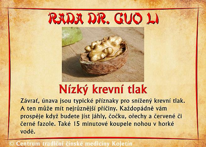 Právě si prohlížíte RADA DR. GUO LI – NÍZKÝ KREVNÍ TLAK
