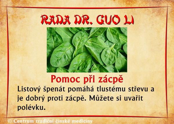 Právě si prohlížíte RADA DR. GUO LI – PŘI ZÁCPĚ