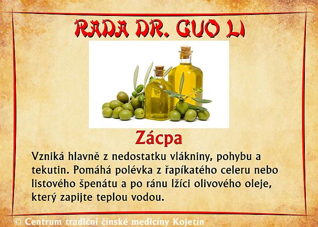 Právě si prohlížíte RADA DR. GUO LI – ZÁCPA